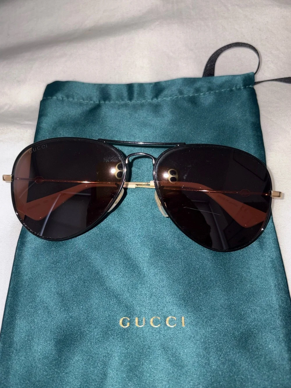 Gucci Women’s Aviator Sunglasses in Dark Brown